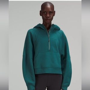 Green jasper lululemon oversized scuba hoodie